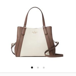 Kate Spade Jackson Small Crossbody Satchel, Two Tone, Triple Compartment